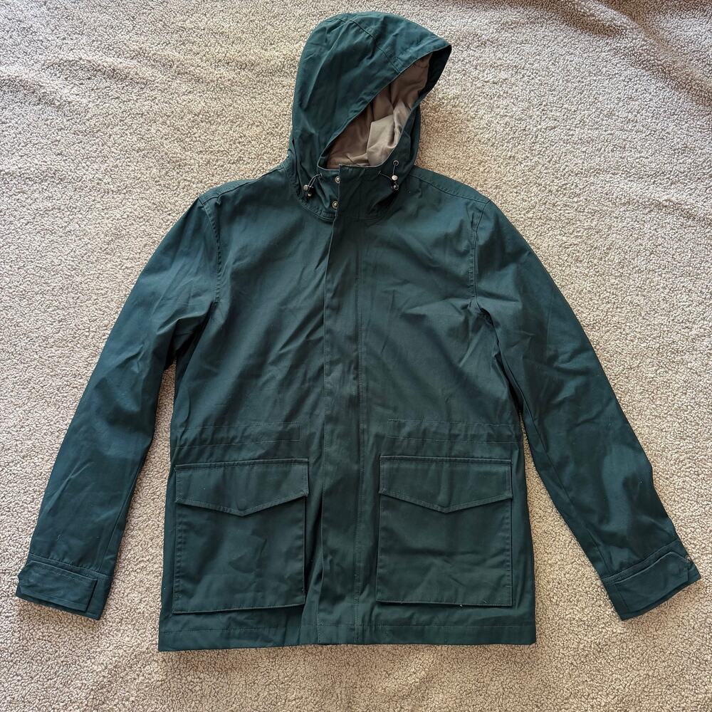 NWT Frank & Oak Men’s Cotton Canvas Teal Hooded Utility Field Jacket Sz Medium